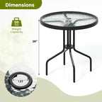 Tangkula 27.5 Inch Round Outdoor Dining Table - Image 3