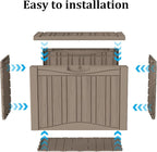 TARKARI 50 Gallon Lockable Resin Deck Box, Waterproof & UV-Resistant Outdoor - Image 8