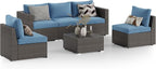 Wisteria Lane 2 Piece Patio Furniture Set of 2 Seats, Outdoor Wicker Patio - Image 6