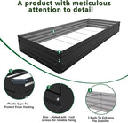 12×4×1FT Galvanized Raised Garden Bed Kit, Metal Planter Boxes, Large Outdoor - Image 3