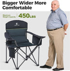 ALPHA CAMP Heavy Duty Camping Chair 500LBS Capacity, Oversized Folding Chair - Image 3