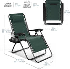 Nestl Zero Gravity Chairs Set of 4, Patio Lounge Chair Outdoor - Image 3