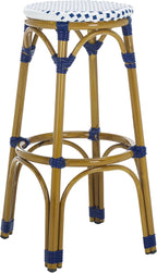 Safavieh Home Collection Kipnuk Blue&White Indoor/ Outdoor Barstool - Image 4