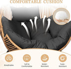 Vongrasig Outdoor Wicker Egg Chair PE Rattan Chair - Image 5