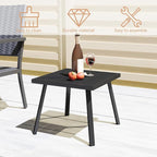C-Hopetree Small Metal Outdoor Coffee Side Table - Image 4