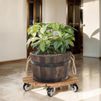 Idzo 2pack Wood Plant Caddy - Image 7