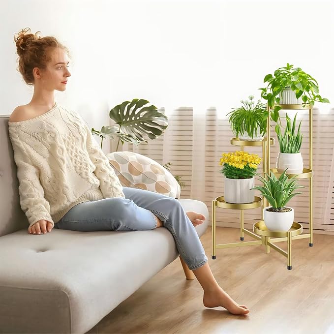 iDavosic.ly 5 Tier Large Plant Stand Indoor, 10 Inch Wide Tall Corner Metal - Image 7