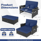 COSTWAY Patio Rattan Daybed - Image 3