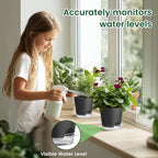 6 inch Self Watering Pots for Indoor Outdoor Plants, 3 Pack Flower Plant Pots - Image 5