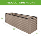 Best Choice Products 8x2x2ft Outdoor Metal Raised Garden Bed, Rectangular Deep - Image 7