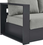 Modway Tahoe Aluminum Modular Left-Facing Outdoor Patio Loveseat Gray - Image 7