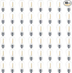Meconard 48 Pack S14 LED String Light Bulbs, 1 Watt Shatterproof Replacement by Meconard