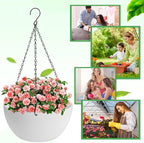 10 inch Hanging Planters for Indoor Plants, 2 Pack Planters for Outdoor Plants - Image 8