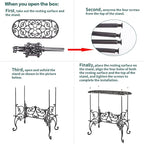 Sungmor Heavy Duty Cast Iron Potted Plant Stand Garden Table - Image 4