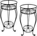 CASIMR 2 Tier Plant Stand, Indoor Outdoor Multiple Flower Pot Shelf Rustproof by CASIMR