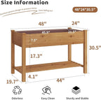 FILWH Raised Garden Bed with Legs Elevated Wooden Planter Box Stand Large - Image 7