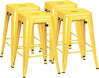 Furmax 24 Inch Metal Bar Stools Set of 4, Counter Height Bar Stools Height High by Furmax