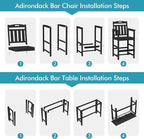 Ciokea Outdoor Bar Height Table Set of 5, Heavy-Duty All-Weather HDPE Patio Bar - Image 9