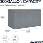 Suncast 200-gal. All-Weather Patio Deck Box, Made in the USA, - Image 3