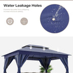 LAUSAINT HOME Semi-Permanent Outdoor Patio Gazebo 12'x12', Heavy Duty Party - Image 4