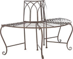 SAFAVIEH Outdoor Furniture Collection – Abia Rustic Brown Wrought Iron 50-Inch by SAFAVIEH