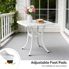 VINGLI 21” Cast Aluminum Outdoor Side Table - Image 7