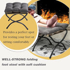 15" Foldable Foot Stool Ottoman - Image 4