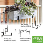 Achla Designs Galvanized Window Flower Box Planter-Cape Cod White-Small - Image 4