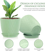7 inch Plant Pots, 5 Pack Flower Pots - Image 3