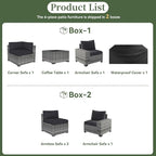 Aoxun 6 Piece Patio Furniture Set - Image 6
