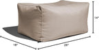 Jaxx Leon Outdoor Bean Bag Ottoman - Image 2