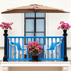 OLIXIS Half 9Ft Umbrella Outdoor Patio, Scalloped Patio Umbrella - Image 7