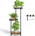 3 Tier Large Plant Stand Indoor Outdoor Clearance 10in Wide Metal Wood Plant by Atpddpey