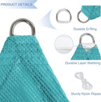 E&K Sunrise 27' x 27' x 27' Sun Shade Sail Triangle Canopy Shade Cover UV Block - Image 4