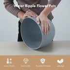 12 Inch Wide Water Ripples Flower Pots - Image 4