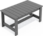 SERWALL Outdoor Coffee Table, HDPE Patio Coffee Table by SERWALL