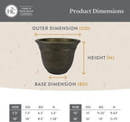 The HC Companies Sierra Round Self-Watering Pot - Image 6