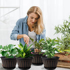 FGstyle 10 Inch Plants Pot, 4 Pack Flower Pots, Planters Pot - Image 5