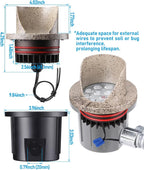 LEONLITE Dia. 4 Inch Well Lights Landscape LED In Ground, Shielded Top - Image 7