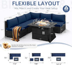 NICESOUL 6 Piece Modern Wicker Patio Furniture Set - Image 4