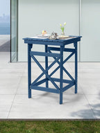 HDPE Outdoor Bar Table, All Weather HDPE High Top Pub Table, Square HDPE Patio - Image 9