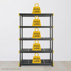 CX Black & Yellow, 5-Tier Heavy Duty Plastic Storage Shelves that Support up to - Image 4
