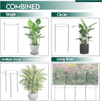 12 Pack Garden Plant Support Stakes, Half Round Peony Cages and Supports - Image 4