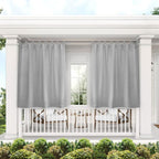Exclusive Home Cabana Solid Indoor/Outdoor Light Filtering Hook-and-Loop Tab by TownCountryLiving