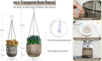 Melphoe 2 Pack Self Watering Hanging Planters Indoor Flower Pots, 5.3/8.3 Inch - Image 5