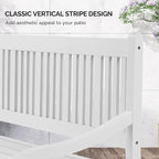 VINGLI 50" Outdoor Wood Bench, Weatehr Resistant Wooden Garden Patio Bench - Image 5