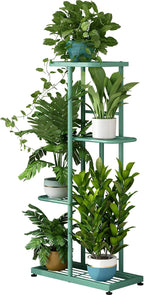 LINZINAR Metal 4 Tier 5 Potted Indoor Outdoor Plant Stand Shelf Planter Display by LINZINAR