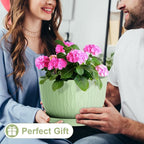 12 Inch Large Plant Pots for Indoor or Outdoor Plants, Wide Water Ripples - Image 5
