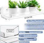 2-Pack 15 Inch Acrylic Window Boxes Plant Shelves, - Image 2