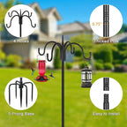 FEED GARDEN [Upgrade Version 92 Inch Four Shepherd Hooks - Image 3
